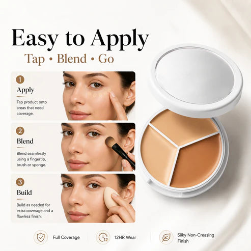 3-Color Concealer Cream Palette
